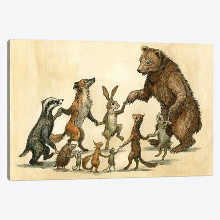 Woodland Dancers Canvas Print #ATD46} by Astrid Sheckels Canvas Art