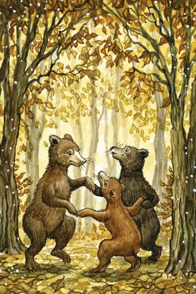 Fairytale Scenes: Autumn Dance Of The Bears by Astrid Sheckels