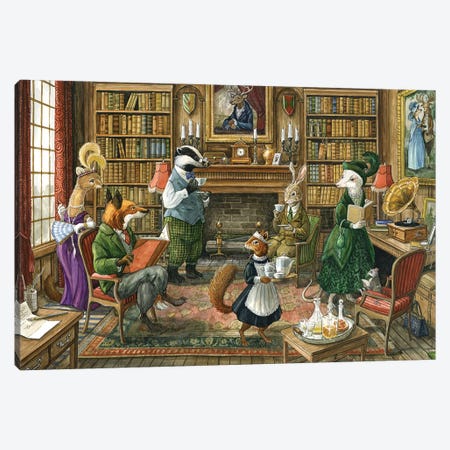 It Happened In The Library Canvas Print #ATD53} by Astrid Sheckels Canvas Art