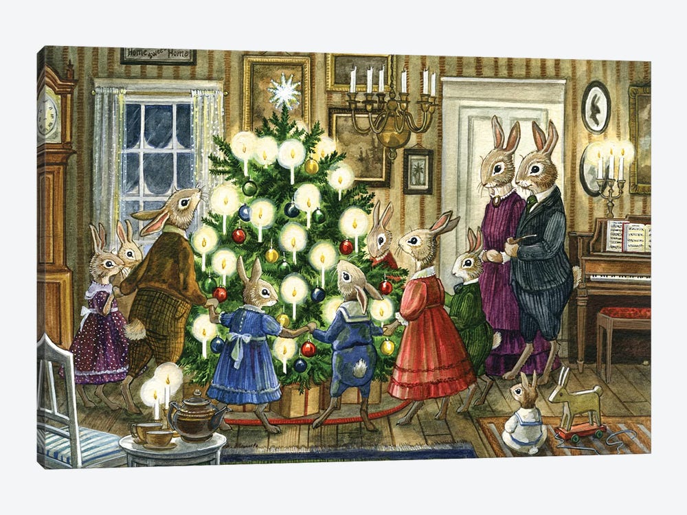 Christmas In The Parlor by Astrid Sheckels 1-piece Canvas Artwork