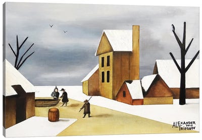 Haarlem In Winter Canvas Art Print