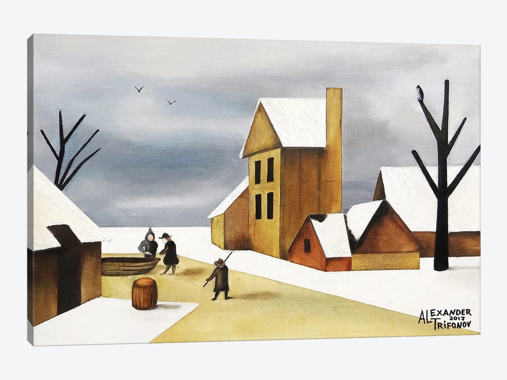 Haarlem In Winter by Alexander Trifonov 1-piece Canvas Art