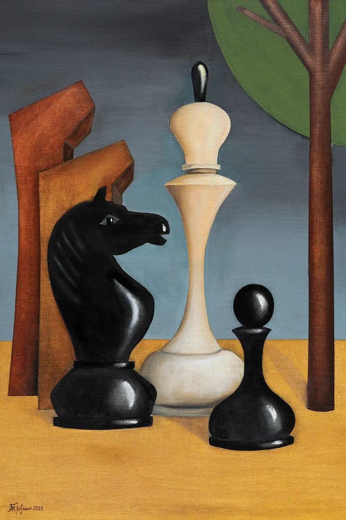 Black Horse by Alexander Trifonov Fine Art Paper Poster ( Hobbies & lifestyles > Cards & Board Games art) - 24x16x.25