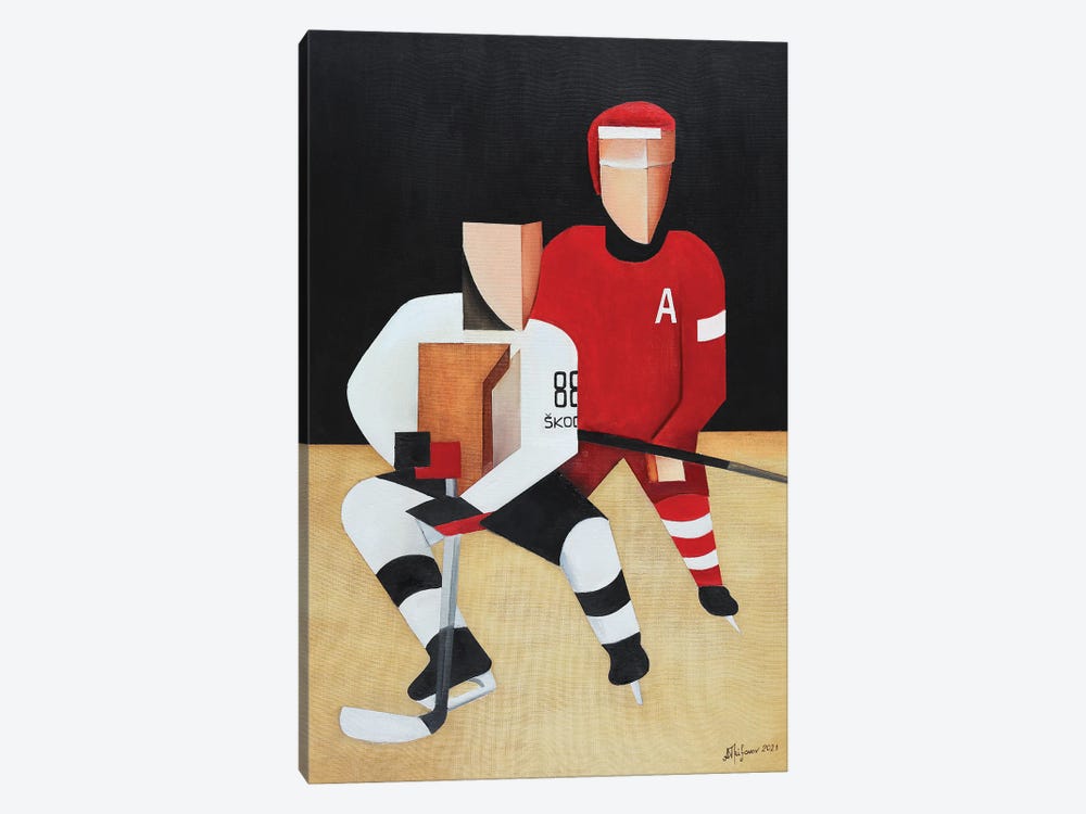 Hockey Players by Alexander Trifonov 1-piece Canvas Art Print
