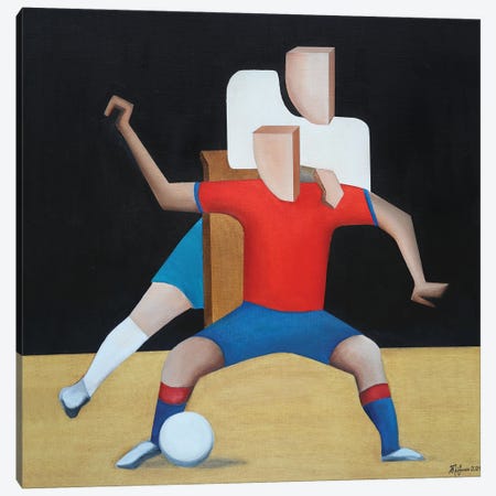 Soccer Players Canvas Print #ATF126} by Alexander Trifonov Canvas Wall Art