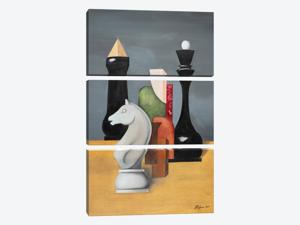 Chess Composition by Alexander Trifonov 3-piece Canvas Art