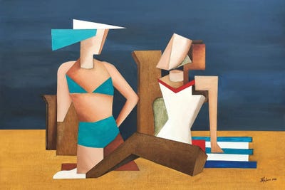 On The Beach Two by Alexander Trifonov framed canvas print