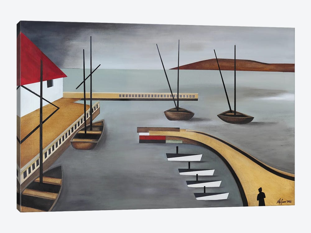 Saint-Malo Port by Alexander Trifonov 1-piece Canvas Artwork