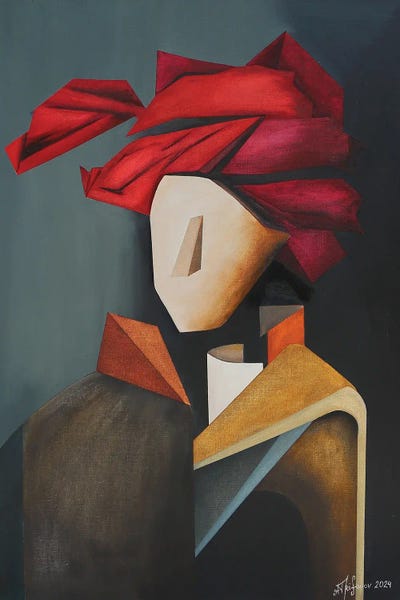 Cubism: Portrait Of Van Eyck by Alexander Trifonov