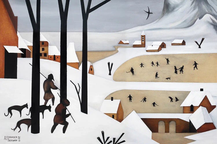 The Hunters In The Snow by Alexander Trifonov wall art