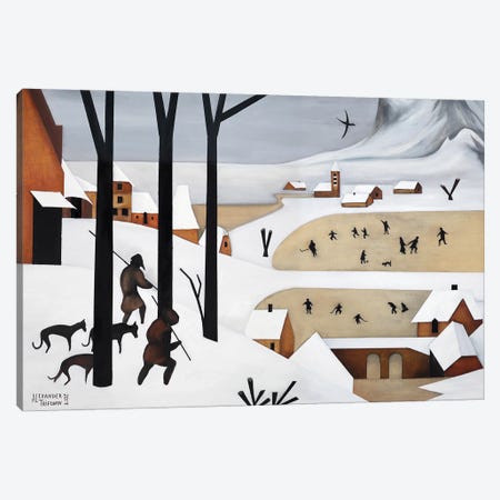 The Hunters In The Snow Canvas Print #ATF35} by Alexander Trifonov Art Print