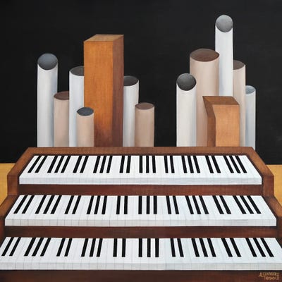 Organ by Alexander Trifonov framed canvas print