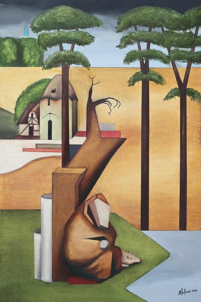 Temptation Of Saint Anthony by Alexander Trifonov framed canvas print