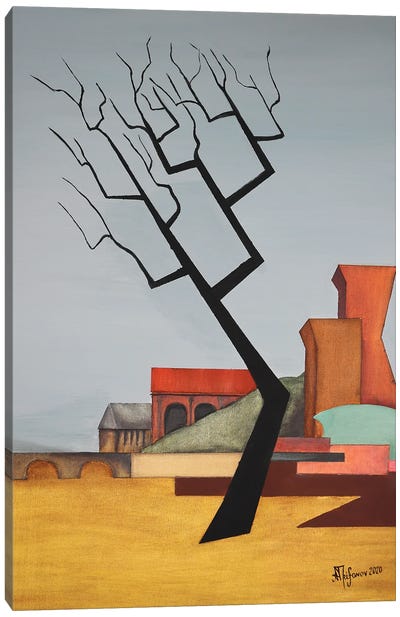 The Fall Of The House Of Usher Canvas Art Print - Similar to Salvador Dali