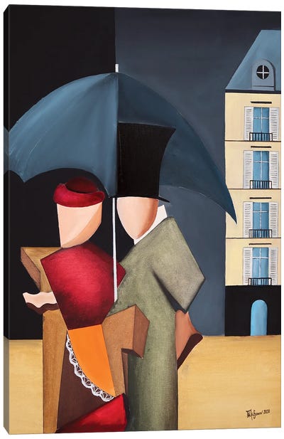 Rainy Day In Paris Canvas Art Print - Alexander Trifonov