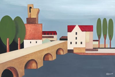 The French Bridge II by Alexander Trifonov metal wall art