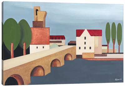 The French Bridge II Canvas Art Print - Fine Art Meets Folk