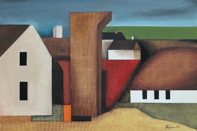 Landscape Like Cezanne by Alexander Trifonov framed wall art