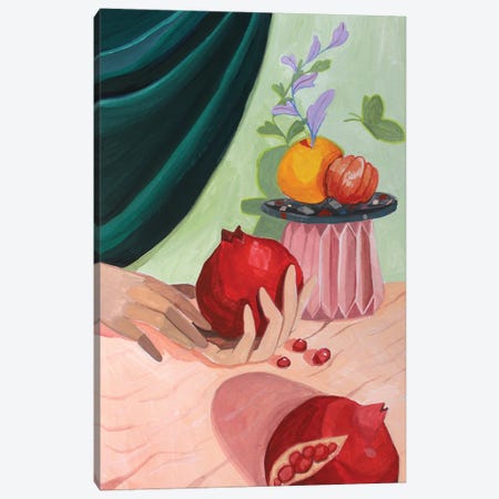 Pomegranate Canvas Print #ATG12} by Arty Guava Art Print