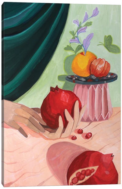 Pomegranate Canvas Art Print - Arty Guava