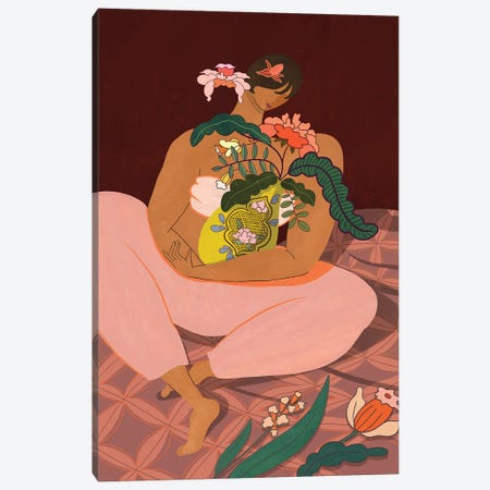 Plant Mama Canvas Print #ATG14} by Arty Guava Canvas Artwork