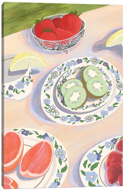 Picnic Canvas Art Print - Arty Guava