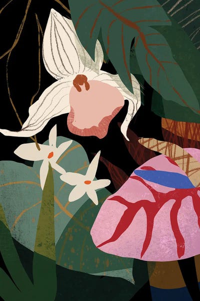 Orchid And Anthurium by Arty Guava metal wall art