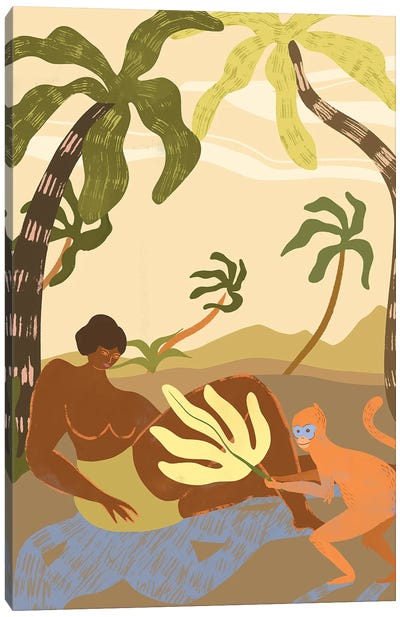 Monkey Around Canvas Art Print - Indian Décor