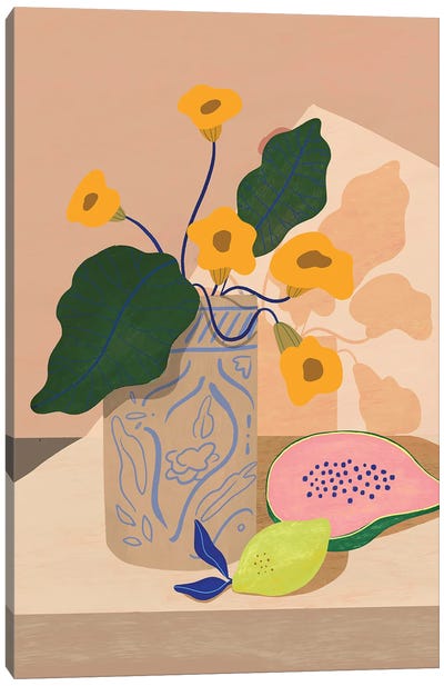 Lemon And Papaya Canvas Art Print - All Things Matisse