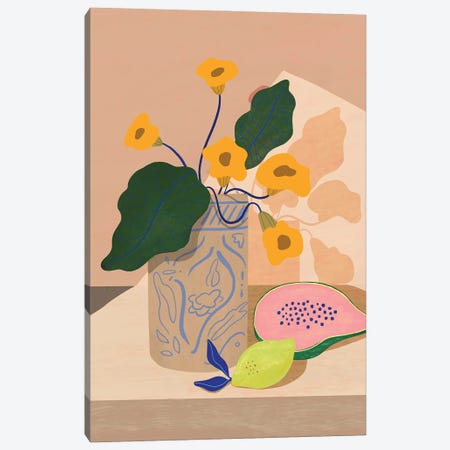 Lemon And Papaya Canvas Print #ATG28} by Arty Guava Canvas Art