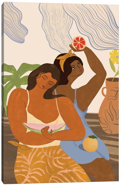 Fruity Friends Canvas Art Print - Disproportionate Body