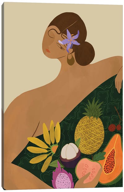 The Fruit Seller Canvas Art Print - Disproportionate Body