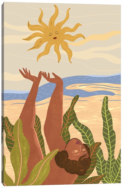 Sun Salutation Canvas Art Print - Disproportionate Body