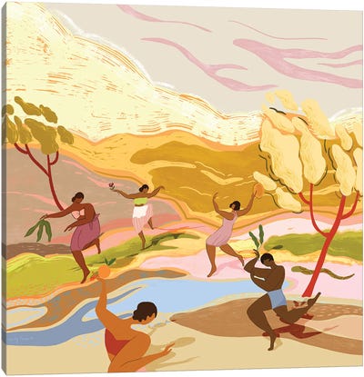 Dancing In Paradise Canvas Art Print - Artists Like Matisse