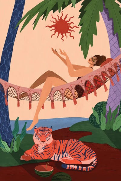 At The Beach by Arty Guava canvas print