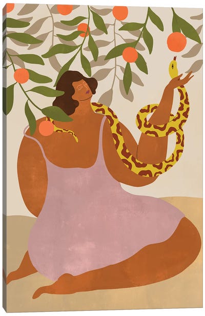 The Smell Of Orange Canvas Art Print - Snake Art