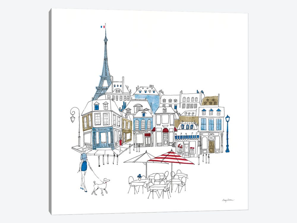 World Cafe II Paris Color by Avery Tillmon 1-piece Art Print