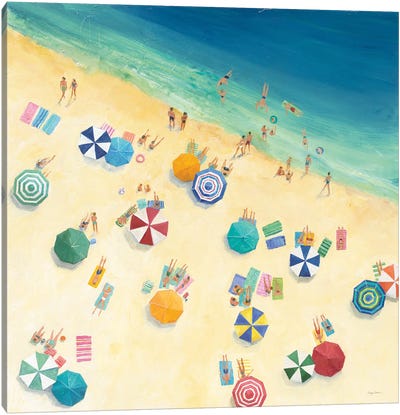Summer Fun Canvas Art Print - Umbrellas 