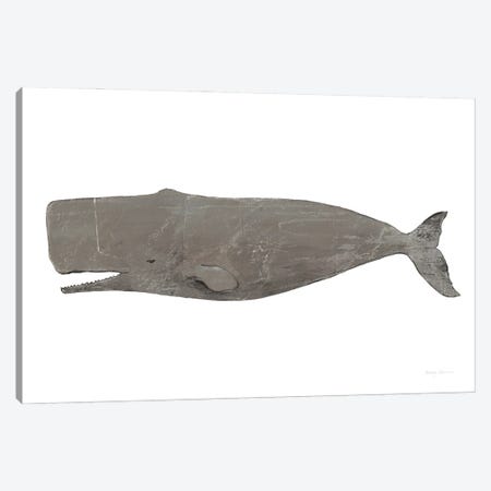 Whale on White Canvas Print #ATI43} by Avery Tillmon Canvas Wall Art