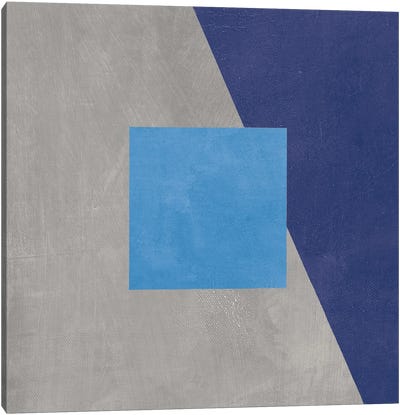 Azure Blue Silk Abstract II Canvas Art Print - Avery Tillmon