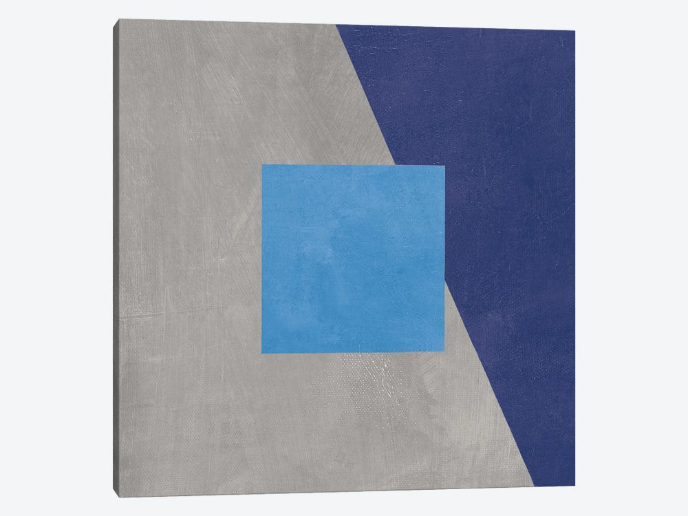 Azure Blue Silk Abstract II by Avery Tillmon 1-piece Canvas Art