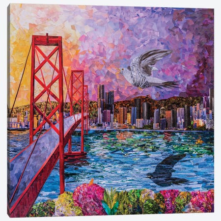 One Flew Over The San Francisco Canvas Print #ATK27} by Albin Talik Canvas Print