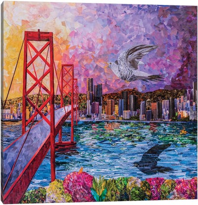 One Flew Over The San Francisco Canvas Art Print - Albin Talik