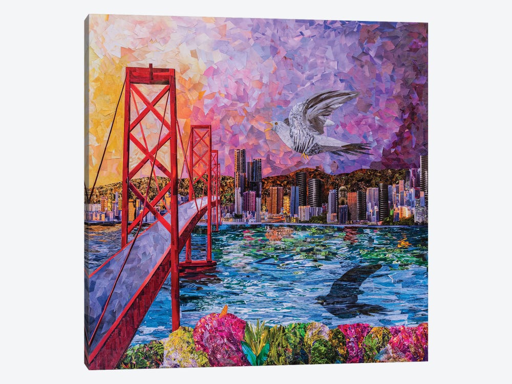 One Flew Over The San Francisco by Albin Talik 1-piece Canvas Art