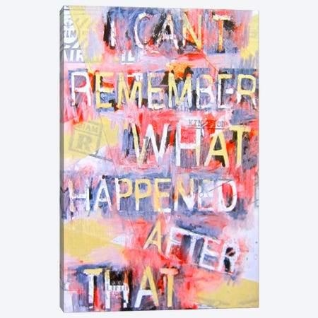 I Can't Remember What Happened Canvas Print #ATO11} by Annie Terrazzo Canvas Print