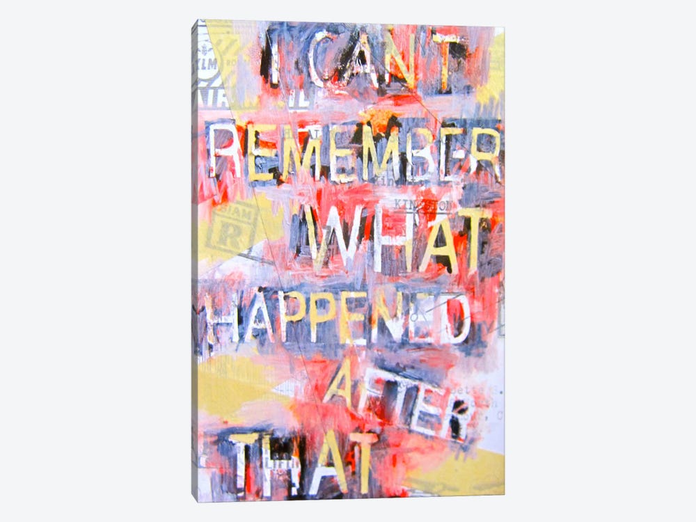 I Can't Remember What Happened by Annie Terrazzo 1-piece Canvas Art