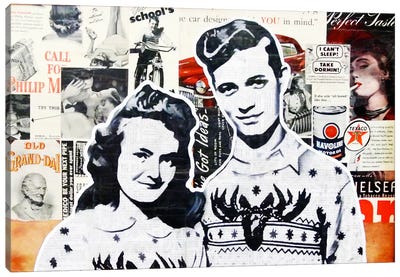 Sex Drugs and Stag Sweaters Canvas Art Print - Annie Terrazzo