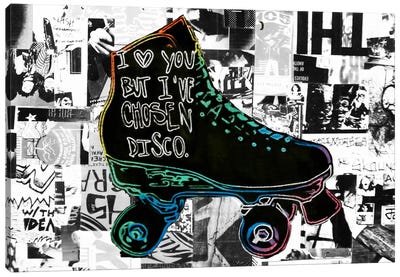 I Love You But I've Chose Disco Canvas Art Print - By Sentiment