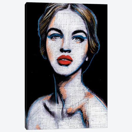 I Can't Smile I Have Too Much Makeup On Canvas Print #ATO66} by Annie Terrazzo Art Print