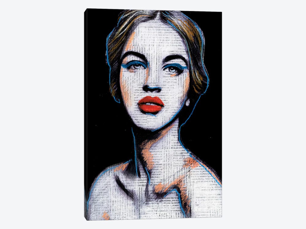 I Can't Smile I Have Too Much Makeup On by Annie Terrazzo 1-piece Canvas Wall Art
